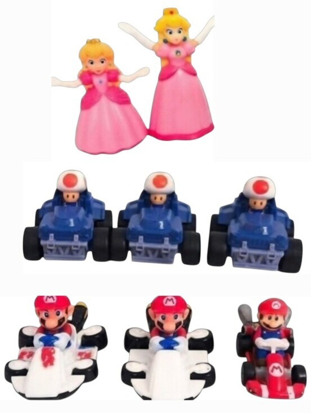 Nintendo Super Mario Hot Wheels & McDonalds Toy Car Figurines‎ (Lot of 8)